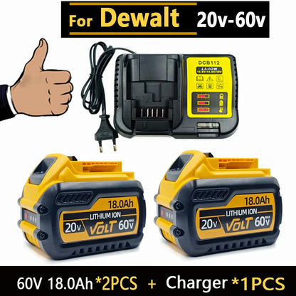 New High-power For DEWALT 20v/60V battery DCB200 DCB205 DCB206  * power tool 18V battery 3AH 8AH 12AH 18AH batteries  DCD805