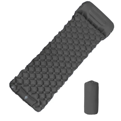 Outdoor Camping Inflatable Mattress Sleeping Pad With Pillows Ultralight Air Mat Built In Inflator Pump Hiking