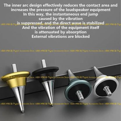 E21E Durability AntiVibration Speaker Spikes Stand Pad NonSlip for Systems Upgrades