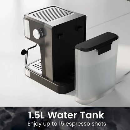 SUPERLEX Semi Automatic Italian Coffee Machine 1100W Pressure High-pressure Extraction and Milk Froth Two in One Coffee Machine