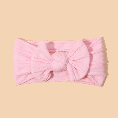 1Pcs Newborn Baby Headband For Girls Elastic Knit Children Turban Baby Bows Soft Nylon Kids Headwear Hair Accessories 32 Colors