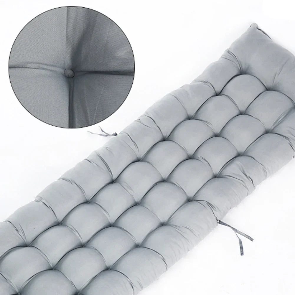 10CM Thick Premium Outdoor Sun Lounger Cushion Pad ,UV Resistant Non-Slip Polyester Fabric with Hip Support Design, Grey