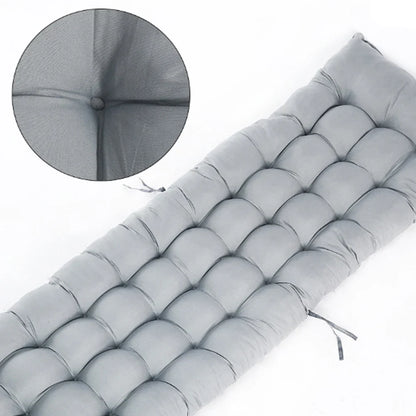 10CM Thick Premium Outdoor Sun Lounger Cushion Pad ,UV Resistant Non-Slip Polyester Fabric with Hip Support Design, Grey