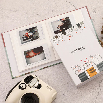 6-inch 100 Pockets Plastic Album Memorial Book Insert Recall Cute Good Time Family Photo Collection Book DIY Photocard
