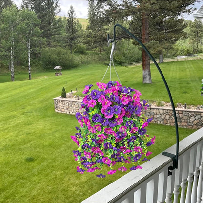 Outdoor courtyard simulation flower eucalyptus morning glory silk flower home wedding decoration wall hanging rattan flower vine