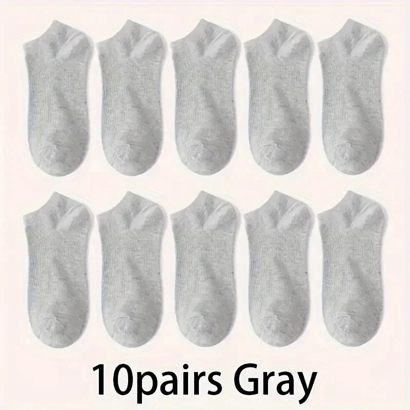 5/10-Pack Unisex Comfort-Fit Ankle Socks For All, Breathable & Lightweight - Ideal For Sports & Daily Wear