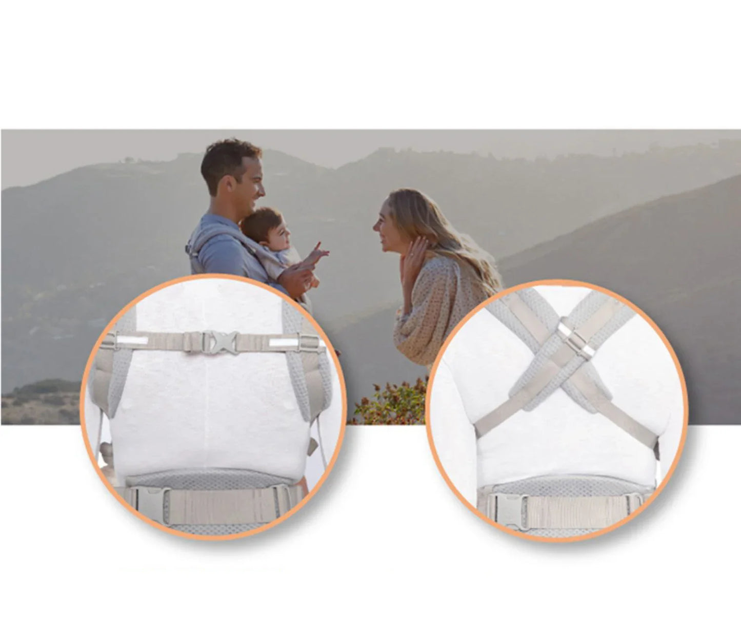 Ergobaby All Carry Positions Breathable mesh baby carrier, enhancing lumbar support and airflow (7-45 pounds)