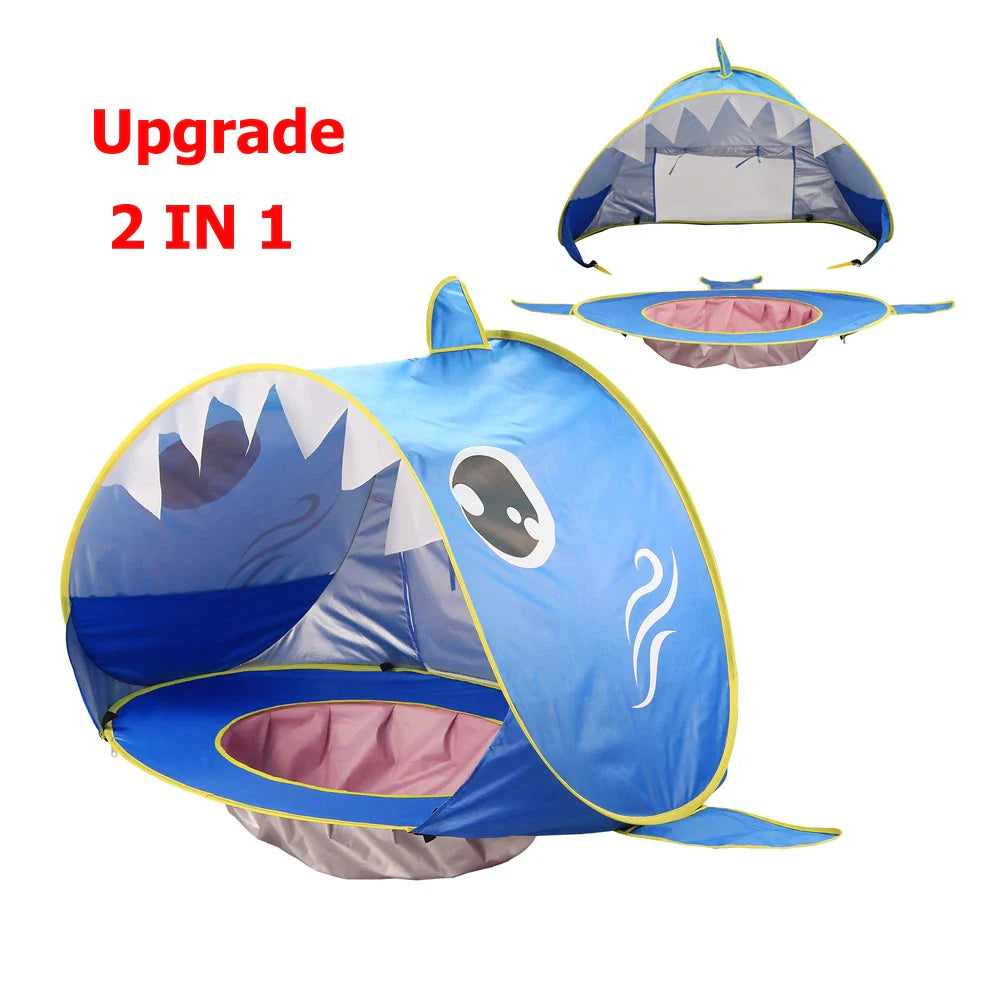 2 IN 1 UPF 50+ Baby beach tent  Waterproof Sun Shelter UV-protecting Sunshelter with Pool Kid Outdoor Sunshade Beach sunshelter