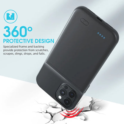 smart Battery Case for iPhone 14 13 12 11 Pro Max iPhone XS Max XR 5 6 7 8 Plus SE2 3 Portable Power Bank Charging Charger Cover