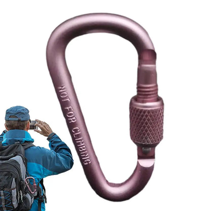 Outdoor Climbing Carabiner D Shaped Paracord Tensioner Key Chain Clip Aluminum Alloy Guylines Tensioner Camp Mountaineering Hook