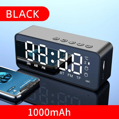 Alarm Clock Radio FM Bluetooth Speaker Portable Subwoofer Caixa De Som Sound Box Music Wireless Mini Woofers Bocina Lamp Column