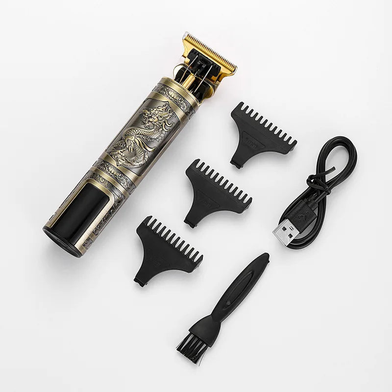 Vintage Hair Clipper USB Charging Hair Cutting Machine Electric Hair Trimmer Portable Shaver Professional Barber Boyfriend Gift