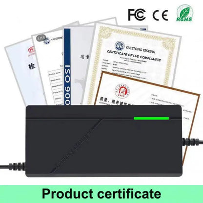 36V 48V 60V 72V Charger 2A 3A 5A Lithium Battery Pack 42 54.6 67.2 84V 10 13 16 20S DC EU Smart Intelligent Fast Charging Charge