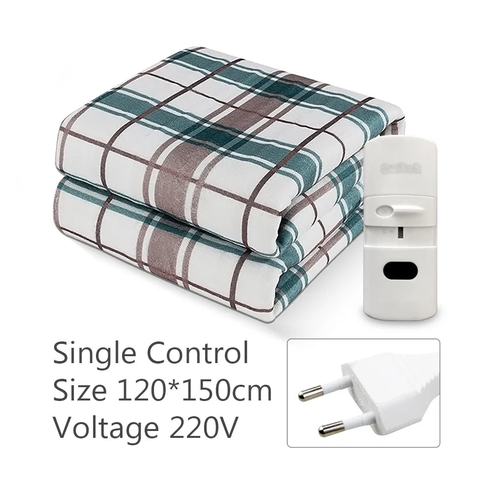 220V Electric Heating Blanket 70x150cm/120x150cm/150x180cm Thicker Heater Heated Blanket Winter Warm Thermostat Heated Pads
