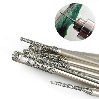 5pcs 0.8-2.5mm Diamond Coated Drill Bits 2.35mm Shank Glass Jade Amber Jewelry Diamond Drill Bits For Drilling Glass Woodworking