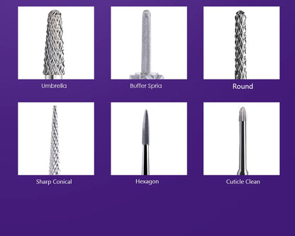 LadyMisty Ceramic Nail Drill Bit Milling Cutter For Manicure Pedicure Nail Files Buffer Nail Art Equipment Accessory