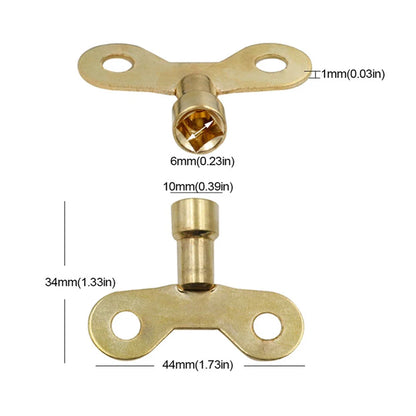 4Pcs Plumbing Hole Faucet Key Radiator Water Valve Tap 6mm Square Socket Special Lock Wrench Iron For Air Valve Plumbing Tool