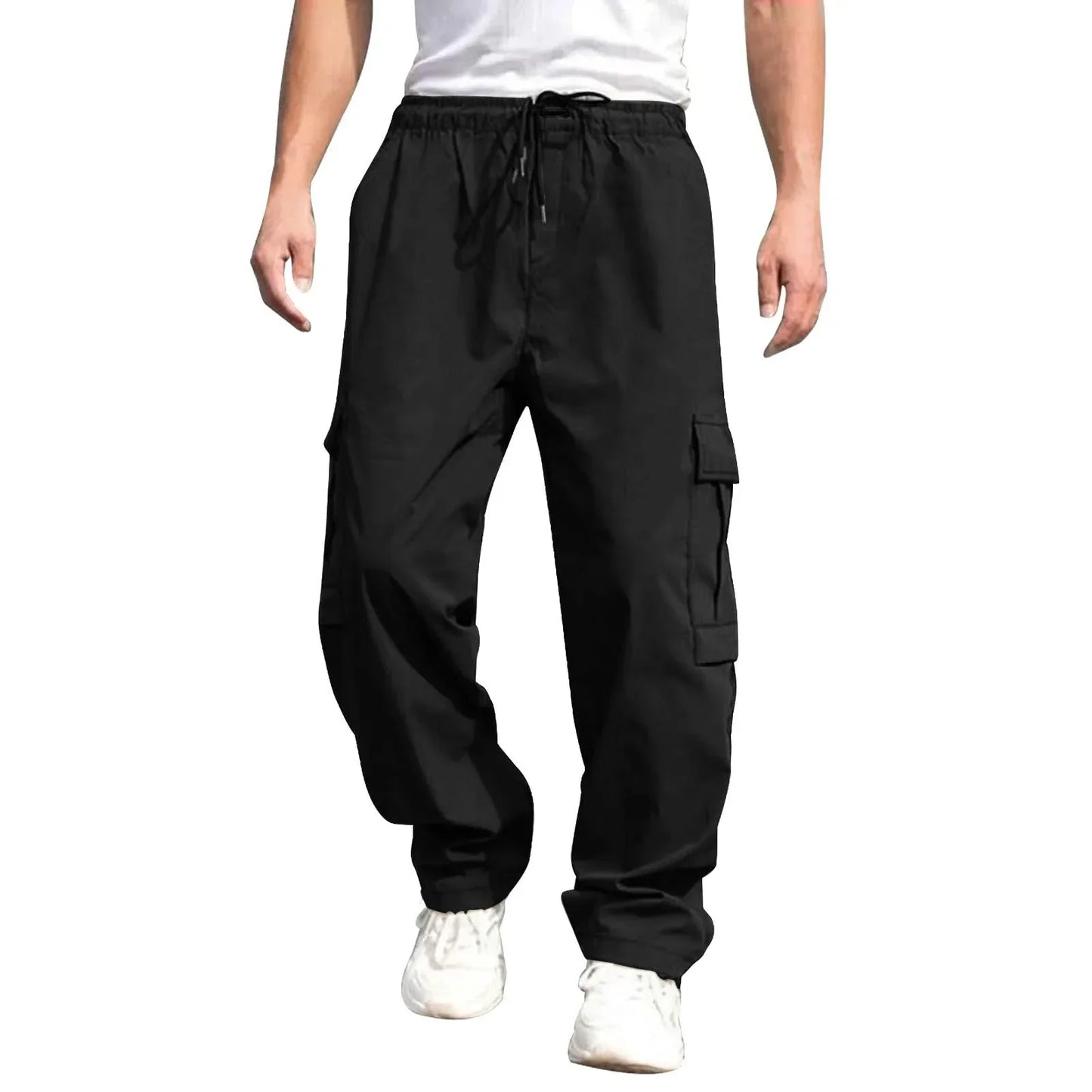 New Style Amazon Men's Cargo Pants Loose Straight Leg Casual Sports Trousers Working Men's Pocket Pants European And American
