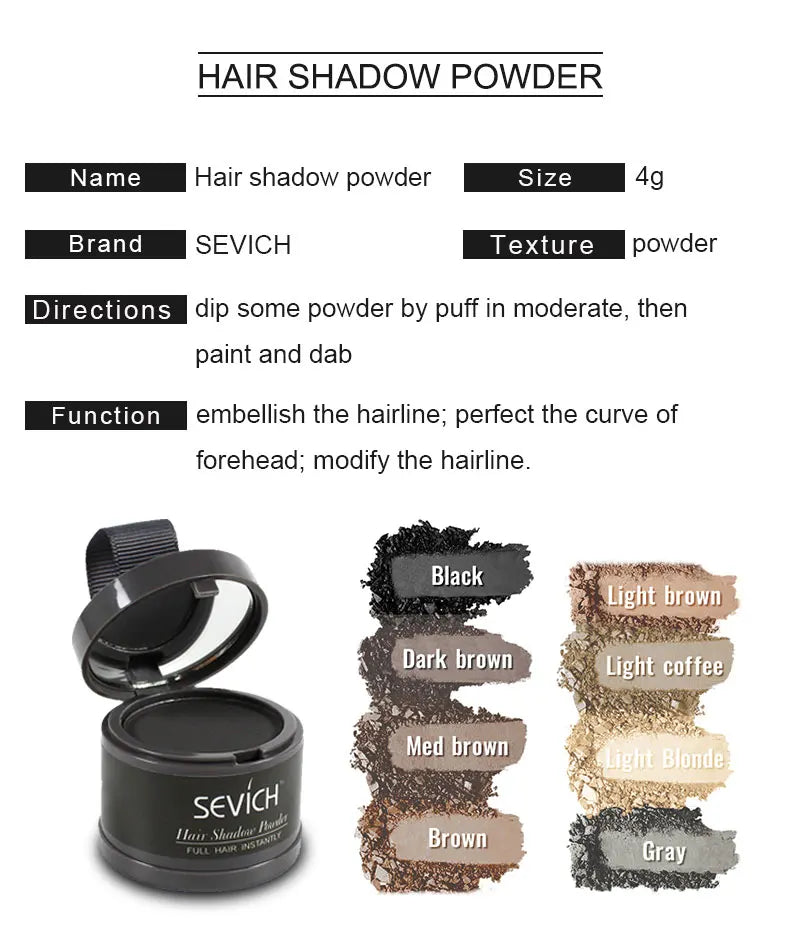 Sevich Beard Filler Powder – Waterproof Shadow & Root Cover-Up for Men