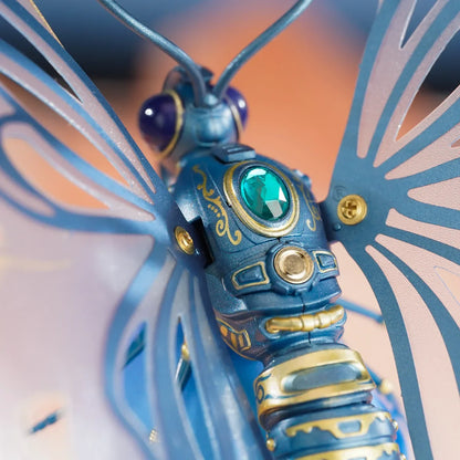 Robotime ROKR Butterfly DIY Mechanical 3D Puzzle Toys for Gifts Bionic Butterfly Wings Golden Lighting Rose Exquisite Texture