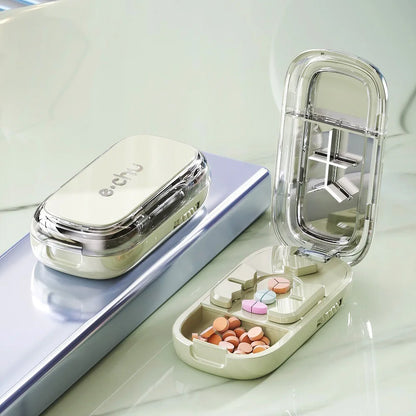 New Quartering Pill Cutter Storage Box Portable Drug Tablet Medicine Dustproof Divider Organizer Crusher Pill Cutter