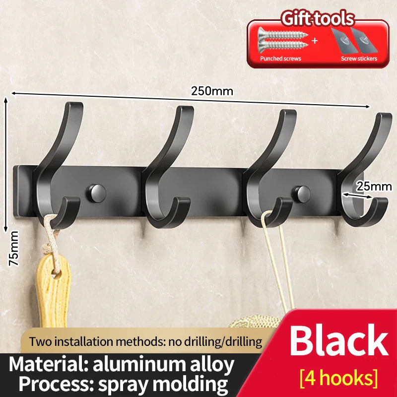 no drill Door Behind Hook Storage Wall Hanging Clothes Hanger Coat Hook Punch-free Bathroom Hanger Bedroom Organizer Storage Kit