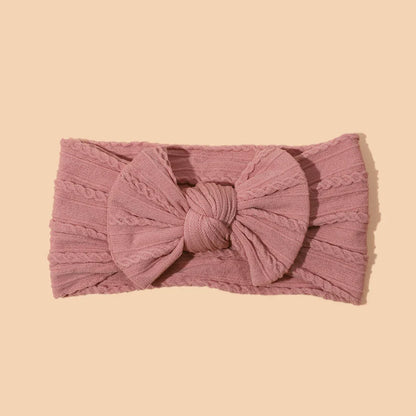 1Pcs Newborn Baby Headband For Girls Elastic Knit Children Turban Baby Bows Soft Nylon Kids Headwear Hair Accessories 32 Colors