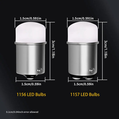 2pcs 1156 P21W P21 5W 1157 BA15S BAY15D 2Pcs 3014 Chips Super Bright 12V/24V LED Car Bulbs Brake Stop Parking Turn Signals Bulbs