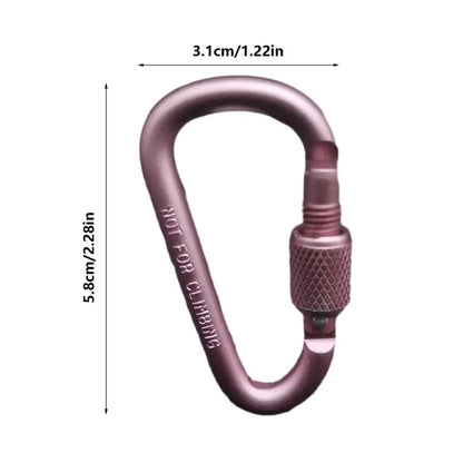 Outdoor Climbing Carabiner D Shaped Paracord Tensioner Key Chain Clip Aluminum Alloy Guylines Tensioner Camp Mountaineering Hook