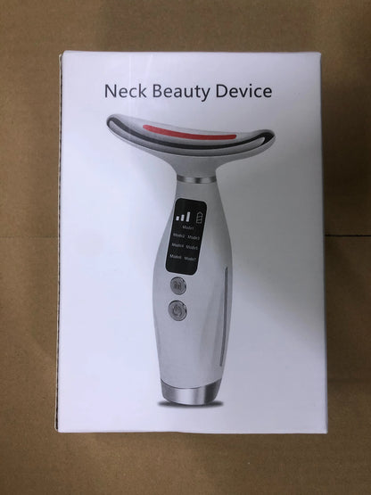  Home Use LED Face Neck Massager 7 Colors Light Therapy 7 Modes 3 Levels Vibration Face Lifting Anti Wrinkle Beauty Instrument