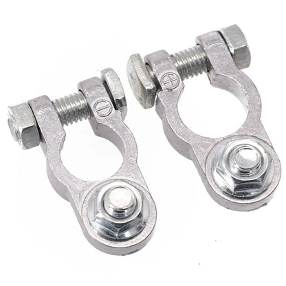 1 Pair Battery Terminal Clamp Zinc Alloy Positive & Negative Pole Auto Car Screw Connector Car Battery Terminal Clamp