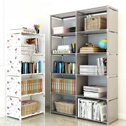 Simple Bookshelf Easy Assembly Bookcase Can Be Moved Children's Debris Rack Home Furniture Book Shelf Storage Locker Holders