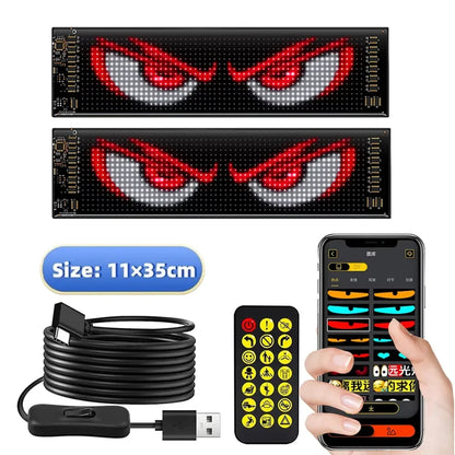 Car Devil Eyes Light Led Soft Screen DIY Colorful Car Windshield Dynamic LED Smart Phone App Control Flexible Matrix Screen