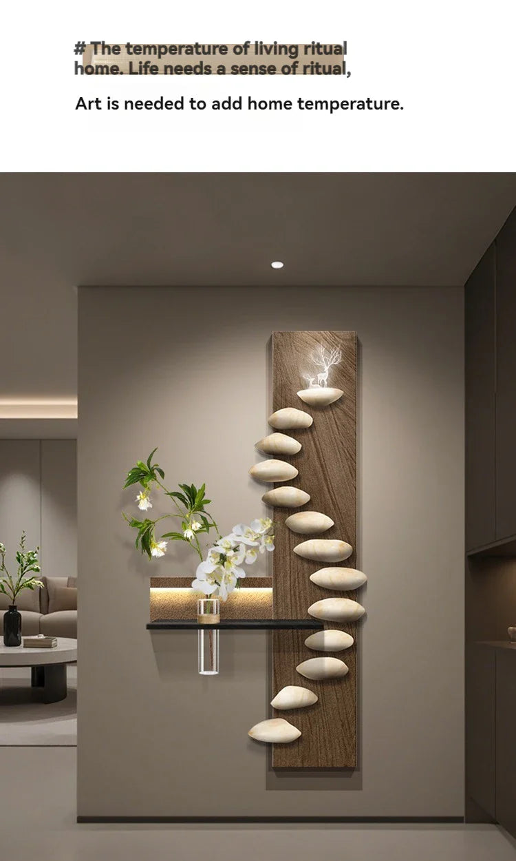 Light Luxury Hydroponic Green Plants LED Decorative Painting Home Decoration Living Room Bedroom Sofa Wall Corridor Mural Light