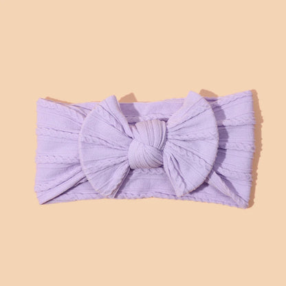 1Pcs Newborn Baby Headband For Girls Elastic Knit Children Turban Baby Bows Soft Nylon Kids Headwear Hair Accessories 32 Colors