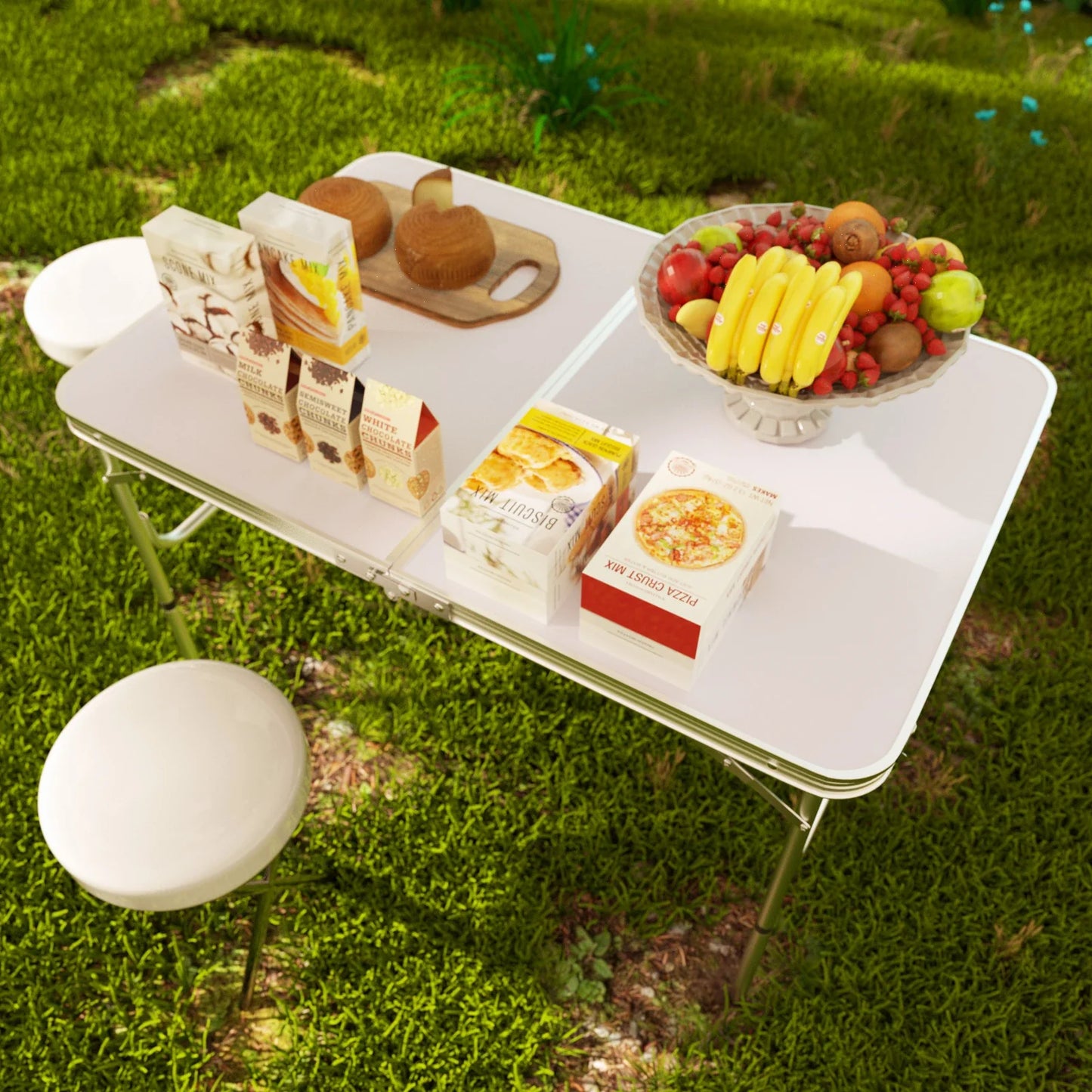 Folding Picnic Table Outdoor,Folding computer table for Homework Compact Handy Camping Table Garden Party BBQ,Multi-Purpose