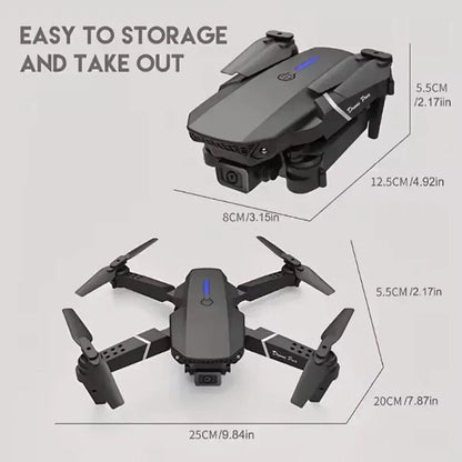 2026 New E88 Professional HD Dual Camera 4K RC Drone Wide Angle Camera Foldable Helicopter Quadcopter Aircraft Kid Gift Toys