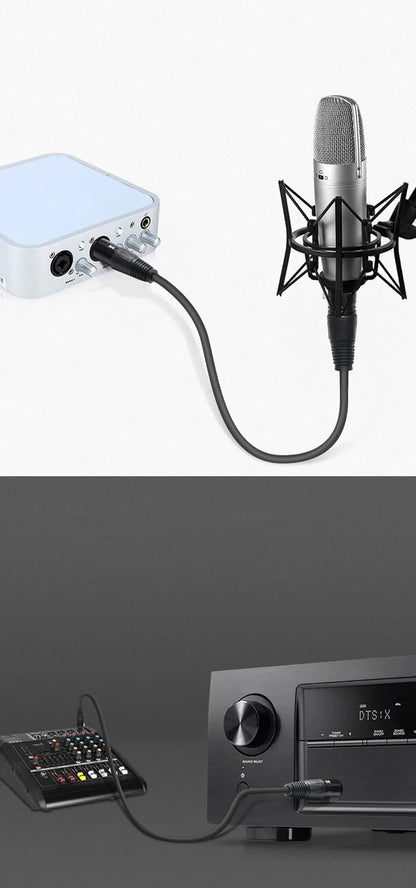 3Pin XLR Cable Male to Female Sound Cannon Microphone Cable for Mixer Amplifier Balanced Analog Audio Cord XLR Extension Cable