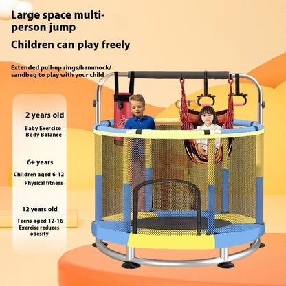 Children's Indoor Trampoline Home Use Jumping Bed 3-10 Years Old Household Trampoline Fun Fitness Exercise for Kids