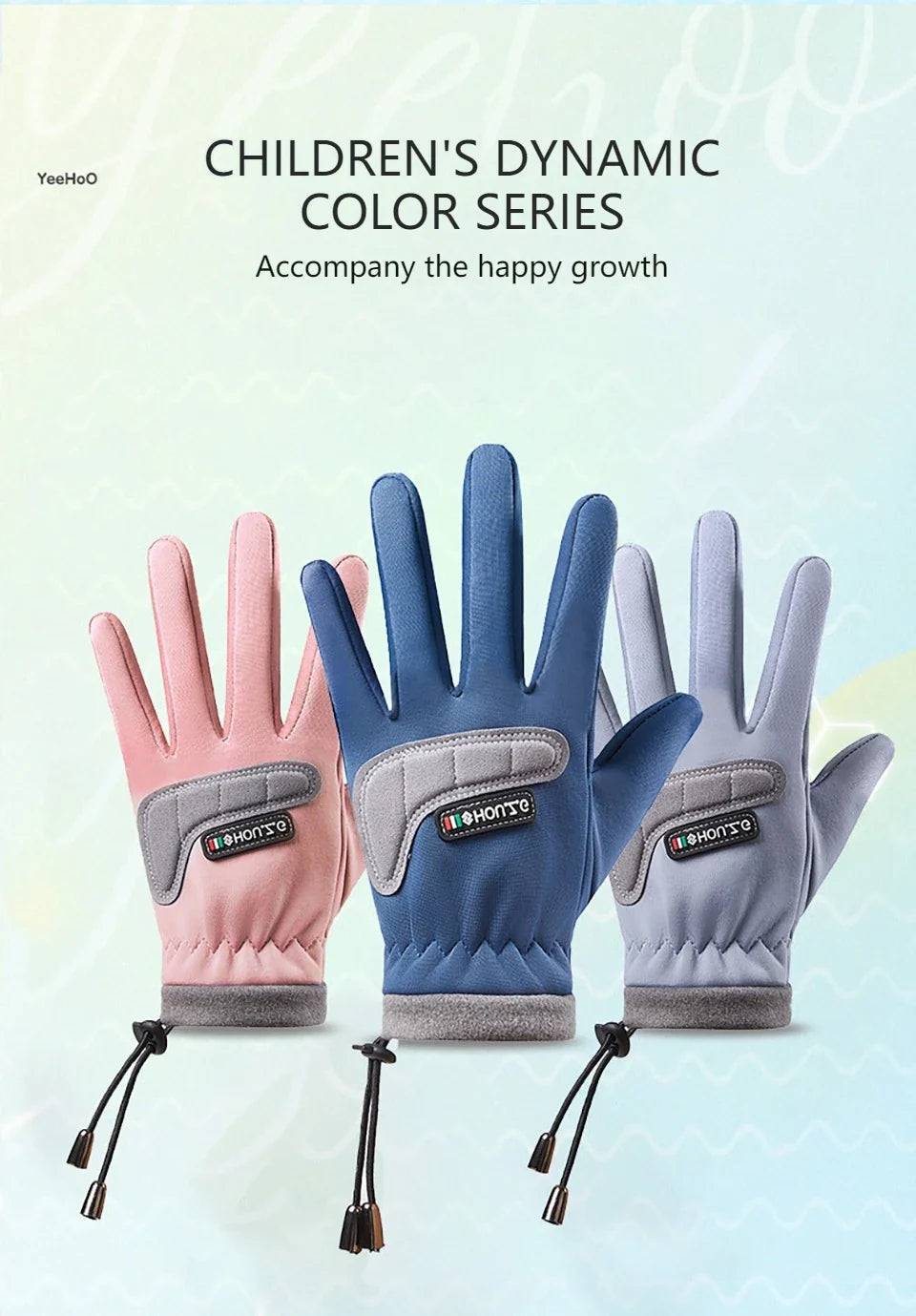GTUBIKE Kids Winter Gloves Thicken Plus Velvet Cycling Riding Mittens Warm Waterproof Children Bicycle Gloves for Boys Girls