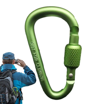 Outdoor Climbing Carabiner D Shaped Paracord Tensioner Key Chain Clip Aluminum Alloy Guylines Tensioner Camp Mountaineering Hook
