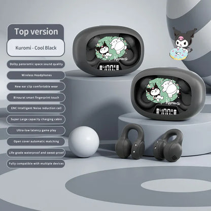 X53 Wireless Headphones Bluetooth Headset Smart Digital Display Volume Adjustment Cute Cartoon Ear Clip Wearing Comfortable