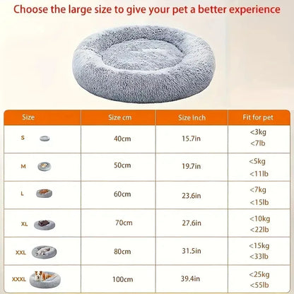 Soft Long Plush Dog Bed House – Cozy Pet Basket, Cushion, Cat Mat, Best for Dogs & Cats