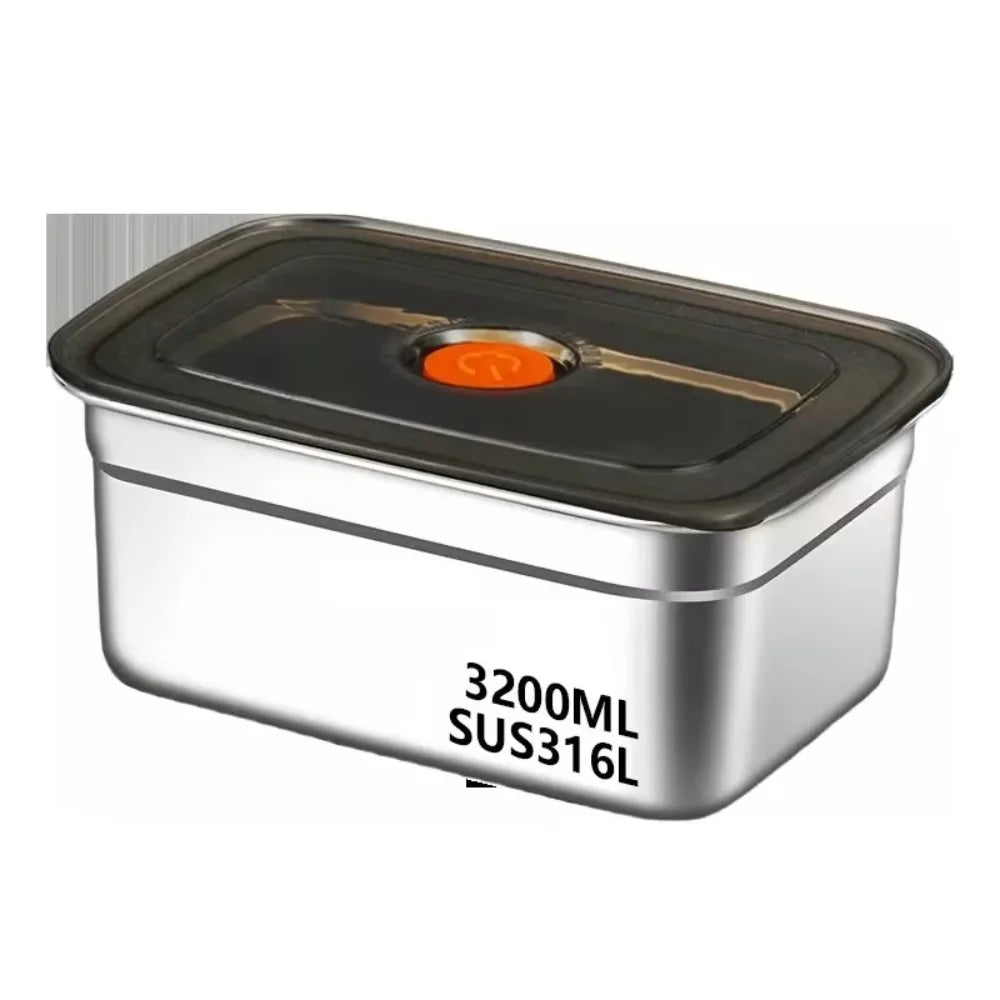 Stainless Steel Camping Lunch Box Sealed Leak-proof Bento Box Microwave Suitable Large Capacity Refrigerator Freezer Storage Box