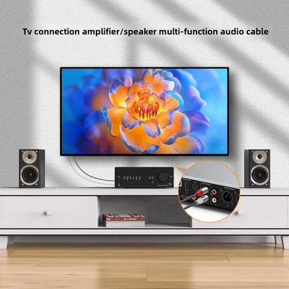 Double RCA audio cable, 2 pairs of RCA cables for computer, TV, amplifier, subwoofer, and speaker connection