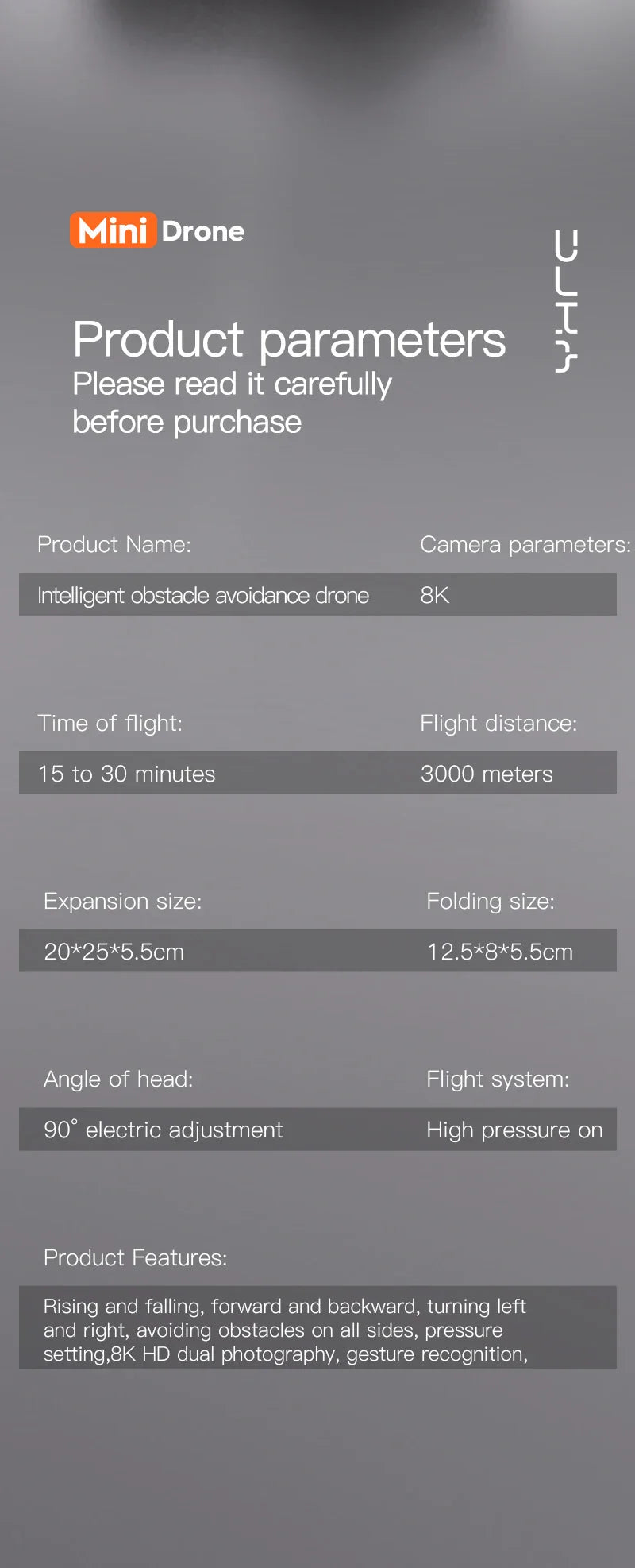 8K Dual Camera Obstacle Avoidance Drone Aerial Photography Laser Obstacle Avoidance Option Flow Helicopter Gift Toy Kid RC Drone