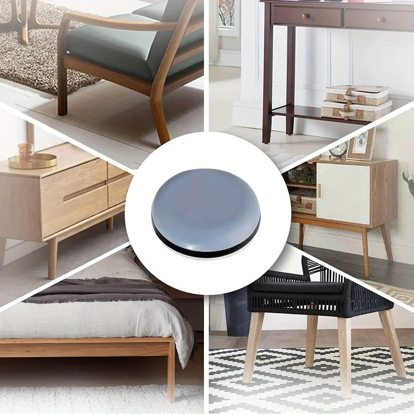 12pcs Heavy Duty Floor Sliders - Easily Move Furniture & Carpets with 20mm/0.79in Feet Gliders!