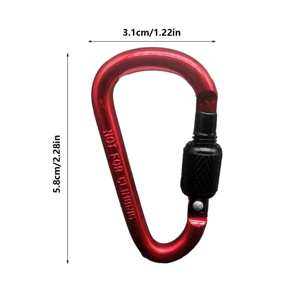 Outdoor Climbing Carabiner D Shaped Paracord Tensioner Key Chain Clip Aluminum Alloy Guylines Tensioner Camp Mountaineering Hook