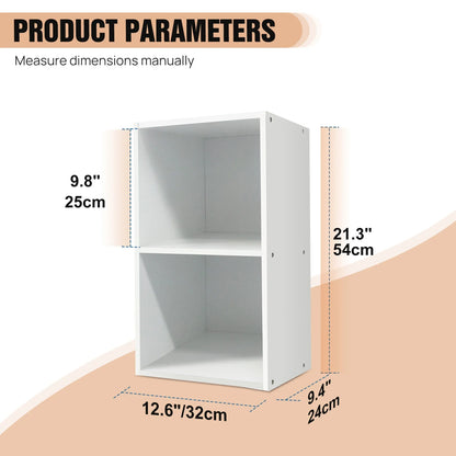Cube Bookcase, 5 Tier Storage Cabinet, Wooden Display Shelf, Floor Standing Cabinet, Office, Living Room, Bedroom Furniture