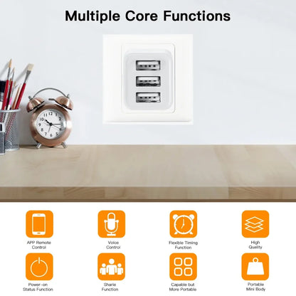 Tuya Smart for Zigbee WiFi Mini 1 2 3 USB Adaptor Switch 5V Micro USB Power Adaptor Smart Life Control Via Alexa Google Home
